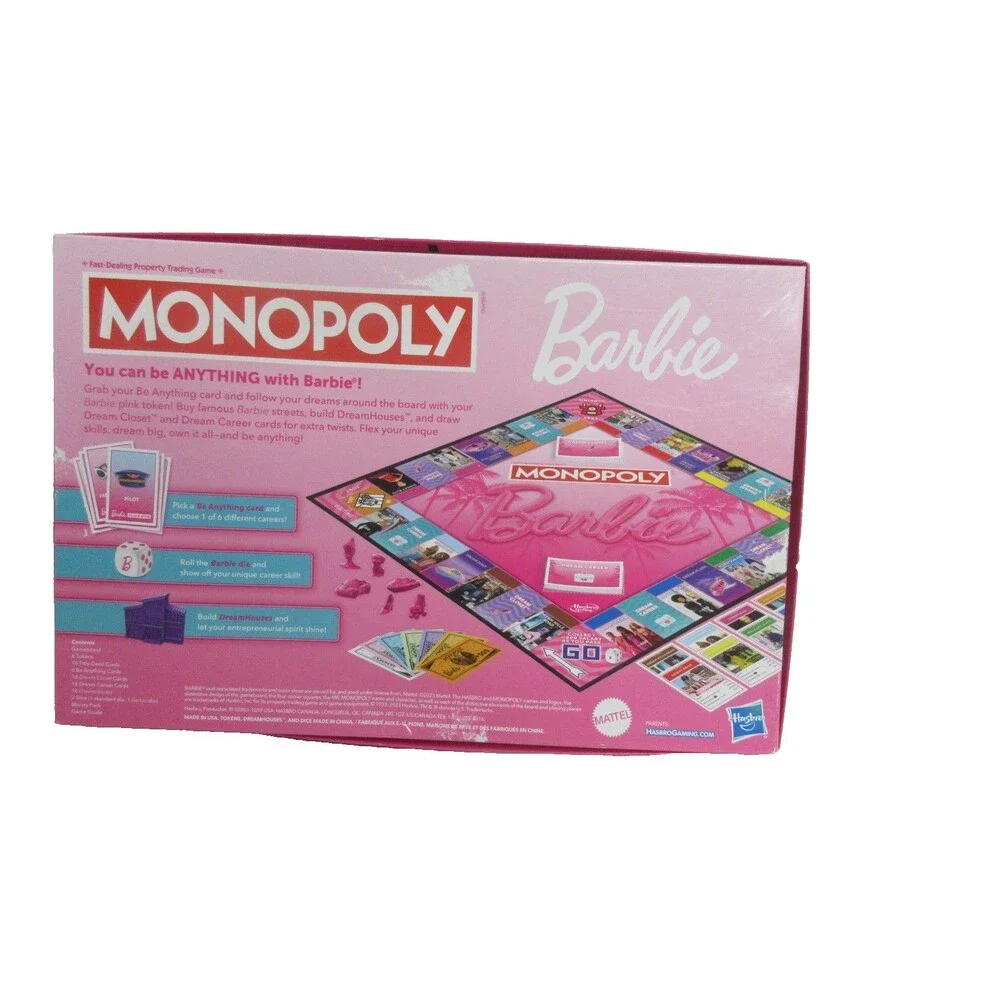 Monopoly Barbie Edition Board Game Step Into Your Dream World
